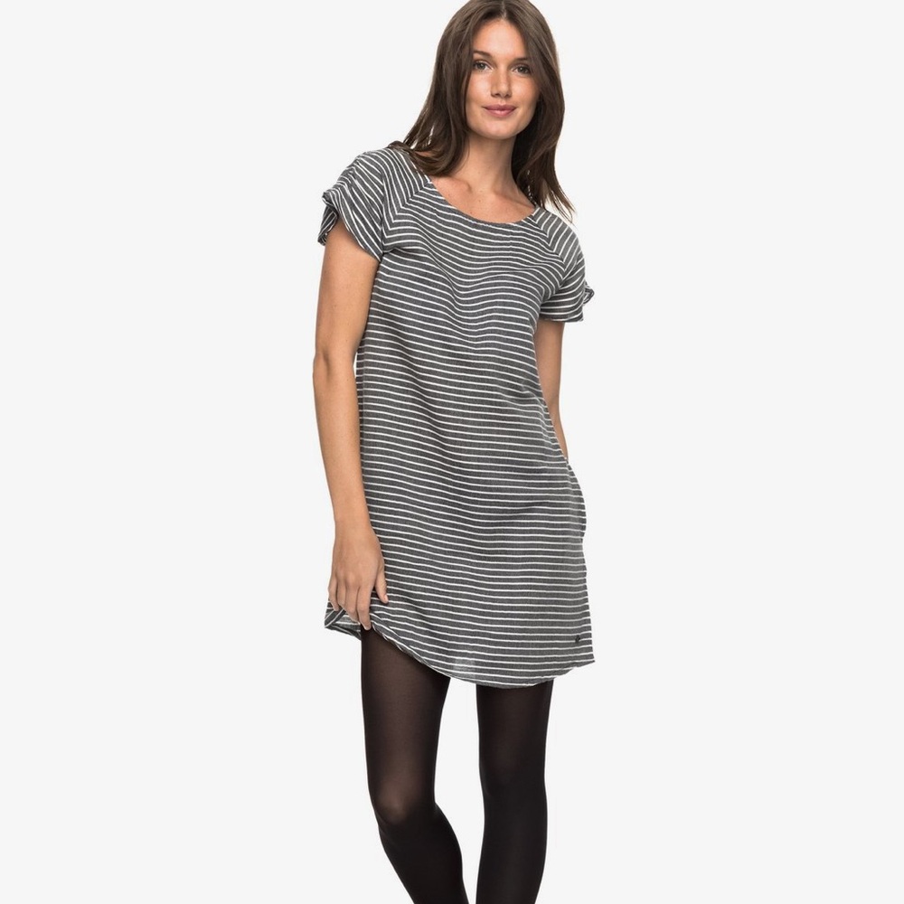 Roxy Peak Moments Striped Short Sleeve Dress